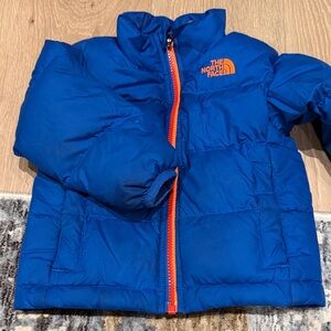 The North Face Royal Blue Jacket with Orange Accents
